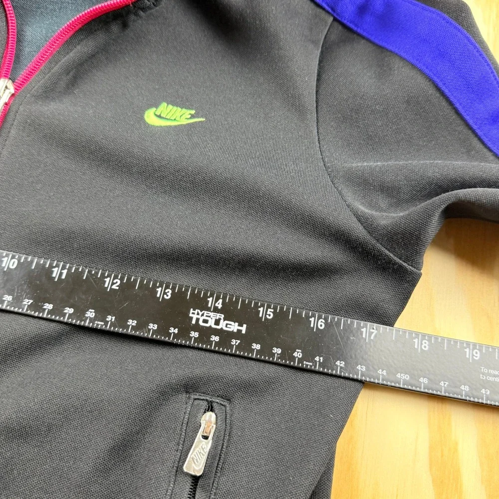 Nike Sportswear Women Black Track Jacket Pink Purple Green Full Zip Size M